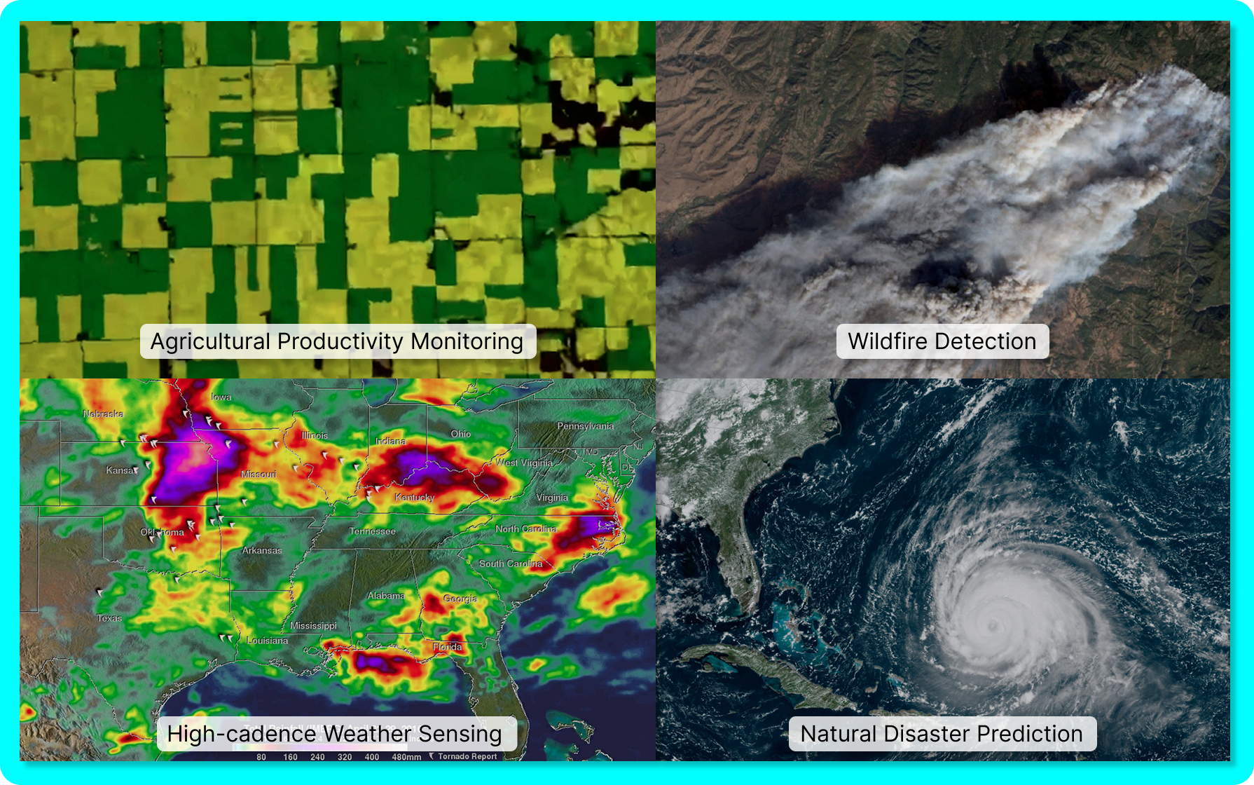 Potential commercial uses of Weatherwave's capabilities include weather prediction, agriculture, wildfire detection, and natural disaster prediction.